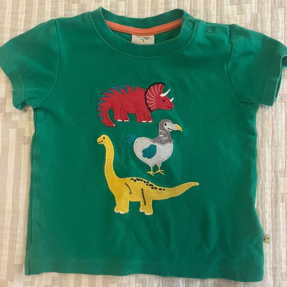 Frugi Green Dinosaur T-shirt 18-24m - Picture 1 of 3